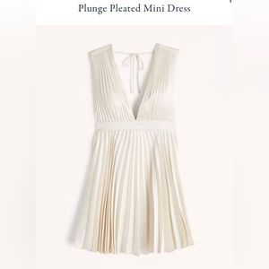 NWT white plunge mini dress
